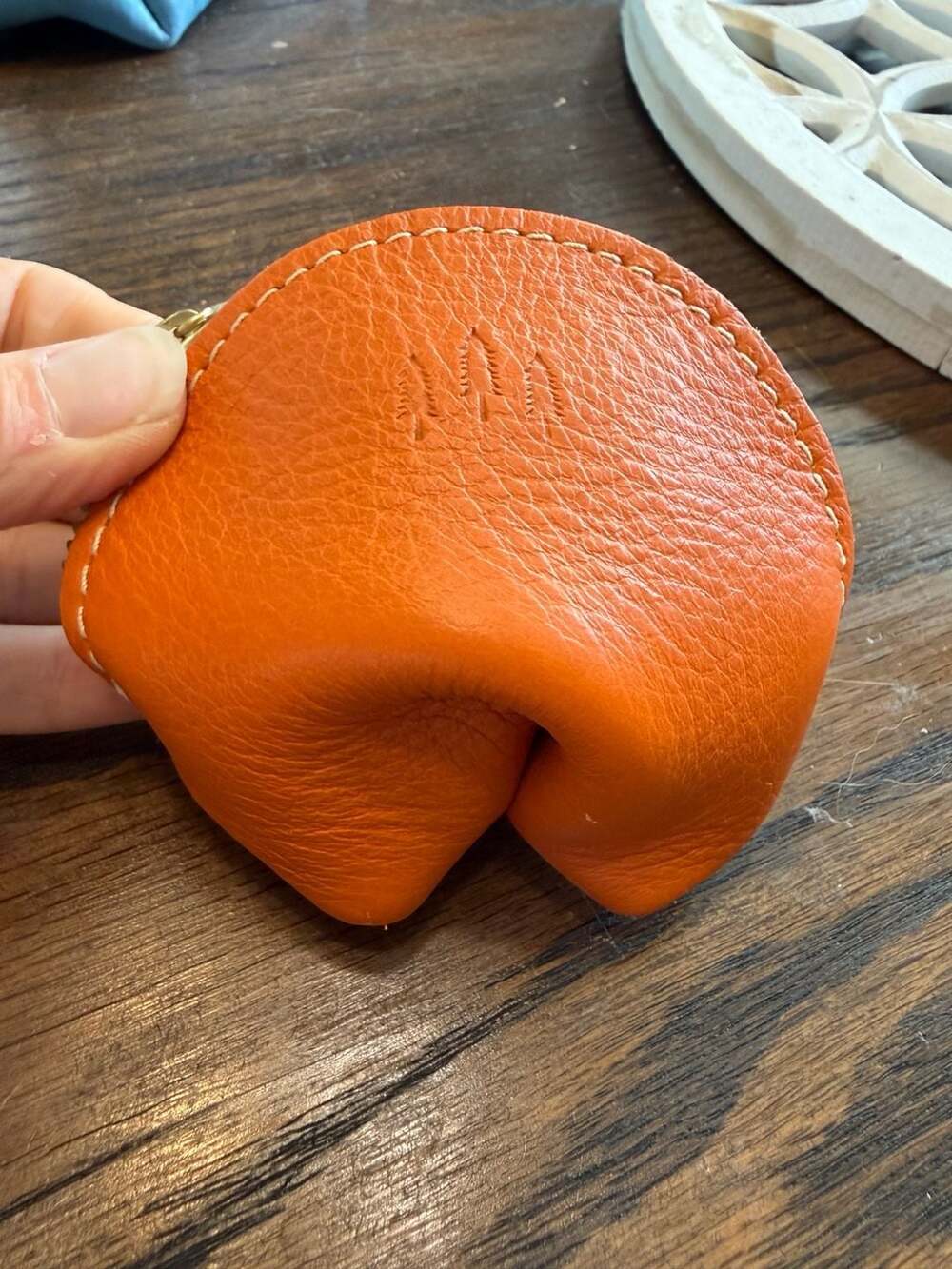 Portland Leather Goods Fortune Cookie Pouch Orange Leather